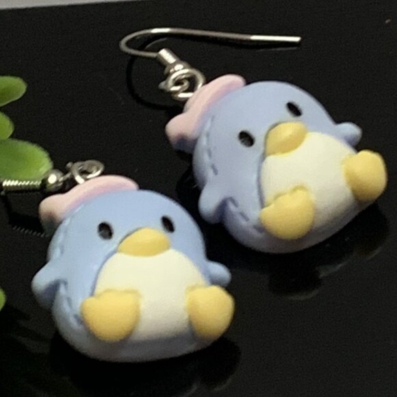 Penguin Earring, Silly Animal Earring, Penguin Jewelry, Gift Idea, Penguin Charm - Picture 5 of 7